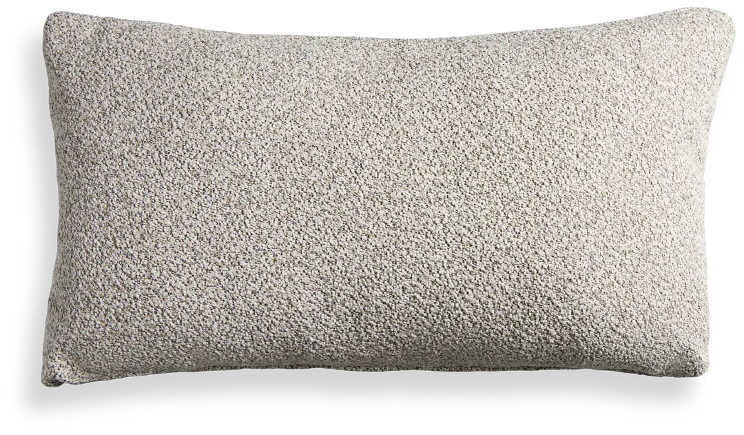 Muse Light Gray Lumbar Accent Pillow
