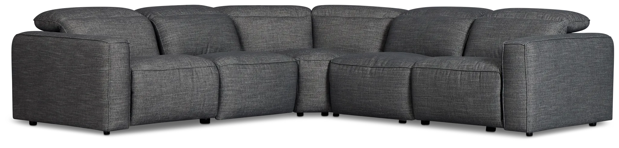 Ryland Dark Gray Fabric Small Two-arm Power Reclining Sectional