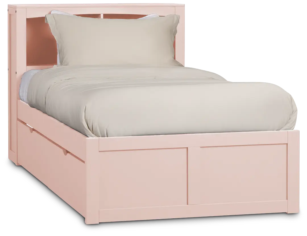Charleston Pink Bookcase Bed With 2 Storage Drawers Charleston Pink Bookcase Bed With 2 Storage Drawers