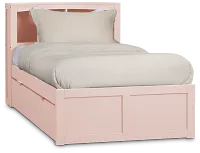 Charleston Pink Bookcase Bed With 2 Storage Drawers