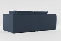 Destin Maguire Blue Fabric 2-piece Modular Sofa