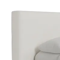 Grayton Gellar White 44" Upholstered Platform Bed