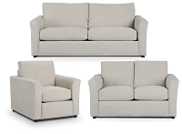 Maxie Light Beige Micro Living Room