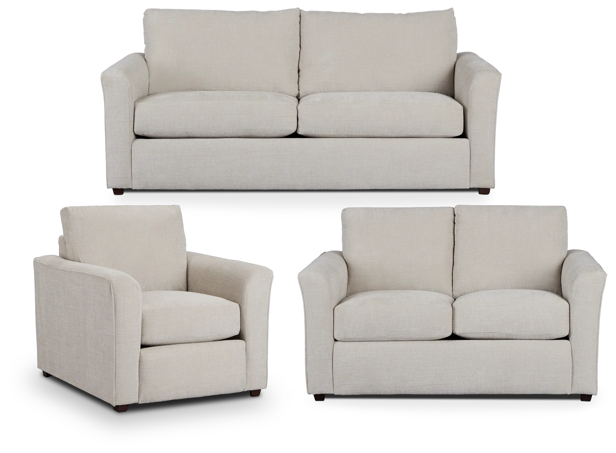 Maxie Light Beige Micro Living Room