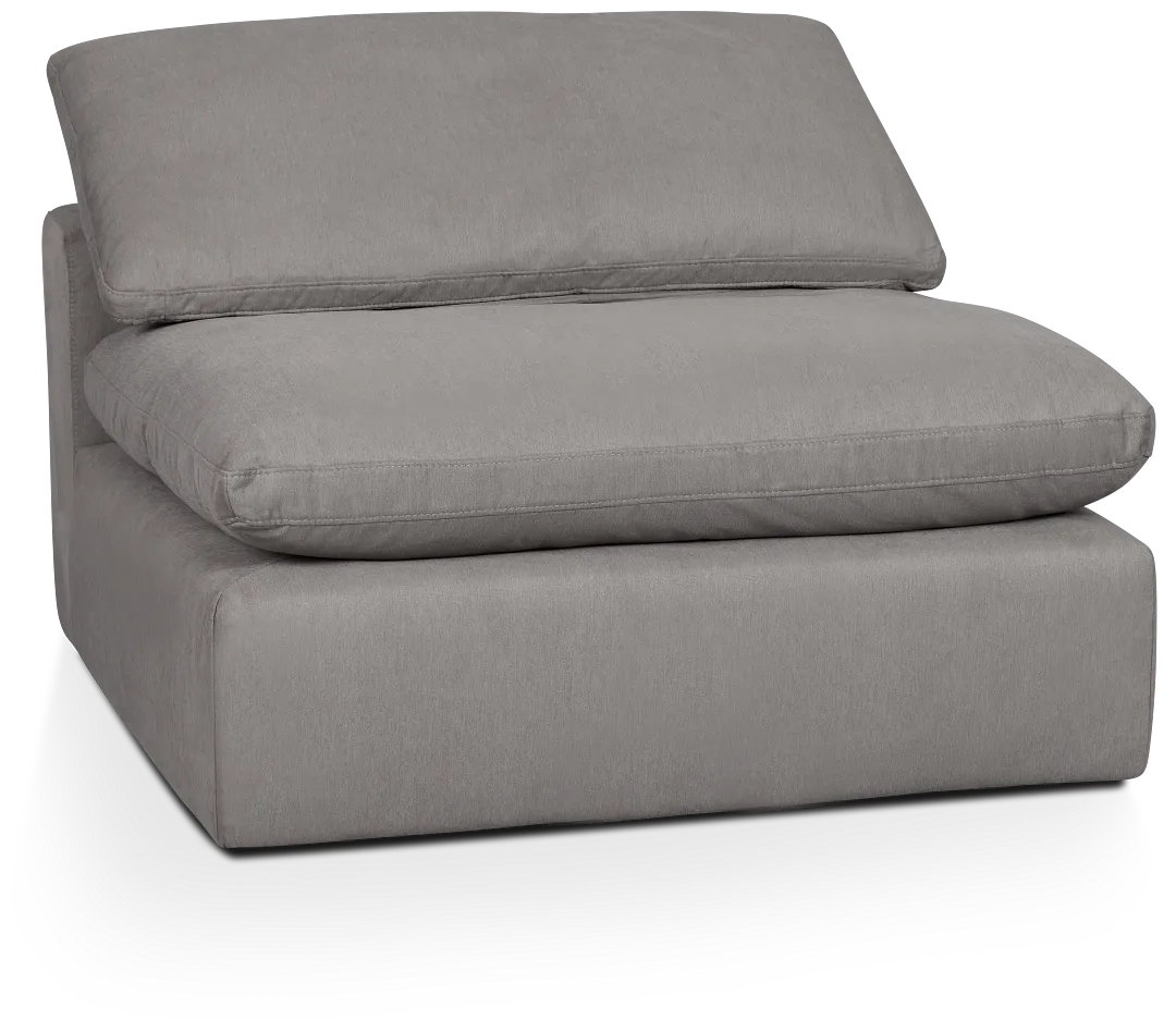 Nixon Light Gray Fabric Armless Chair