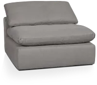 Nixon Light Gray Fabric Armless Chair