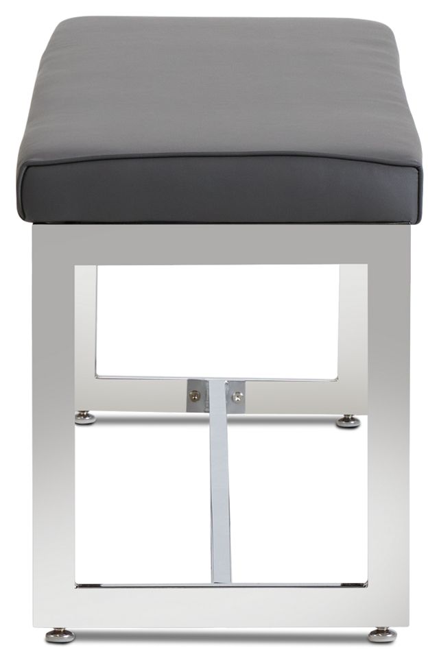 Bronx Gray Upholstered Dining Bench