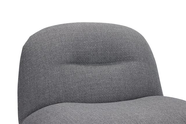 Aaliyah Dark Gray Fabric Swivel Accent Chair