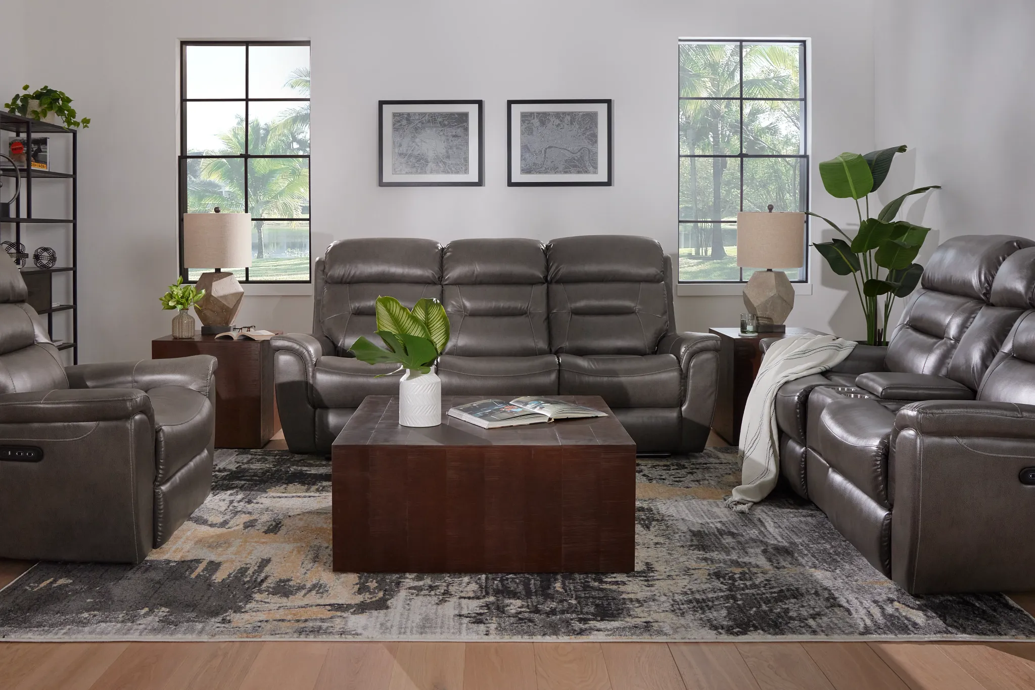 Toby Dark Taupe Micro Power Recliner With Power Headrest