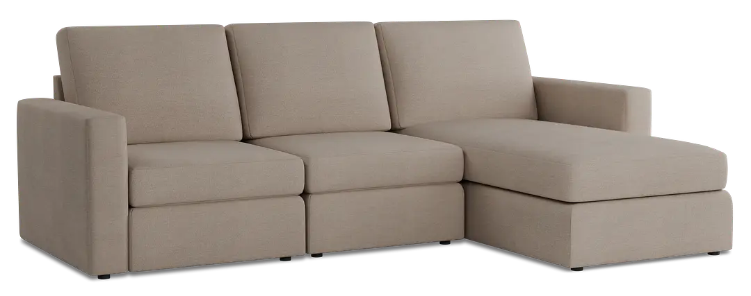 Citymod Beige Fabric Small Right Chaise Sectional Citymod Beige Fabric Small Right Chaise Sectional