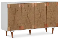 Woven Two-tone Four-door Cabinet