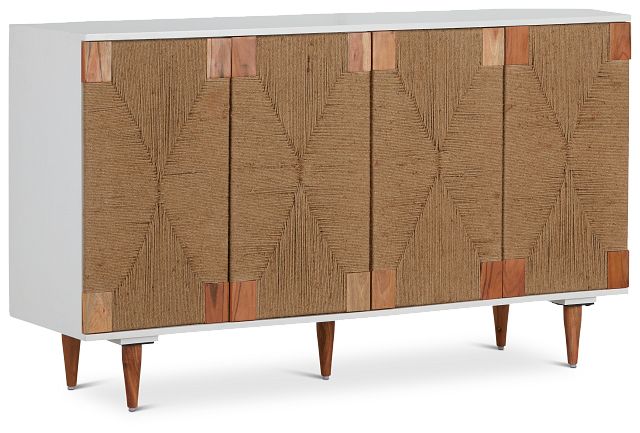 Woven Two-tone Four-door Cabinet (2)