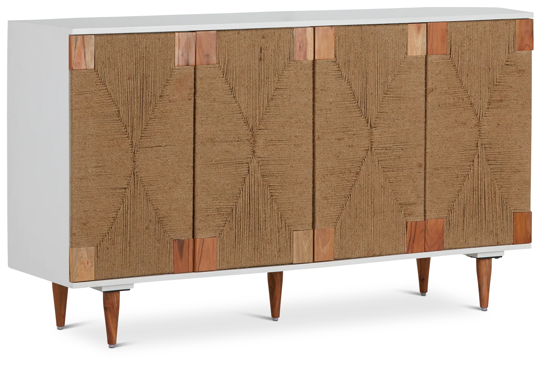 Woven Two-tone Four-door Cabinet