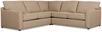 Tate Brown Fabric Medium Left Chaise Memory Foam Sleeper Sectional