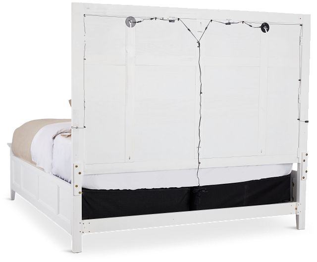 Heron Cove White Panel Bed With Lights