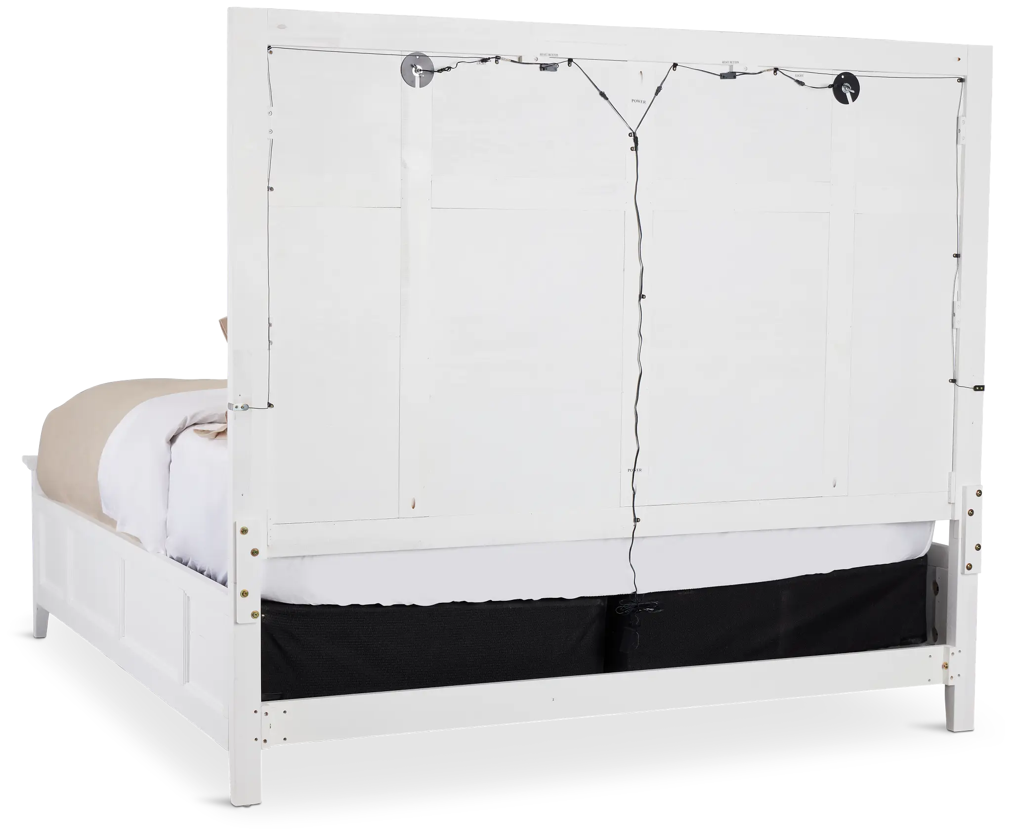 Heron Cove White Panel Bed With Lights Heron Cove White Panel Bed With Lights