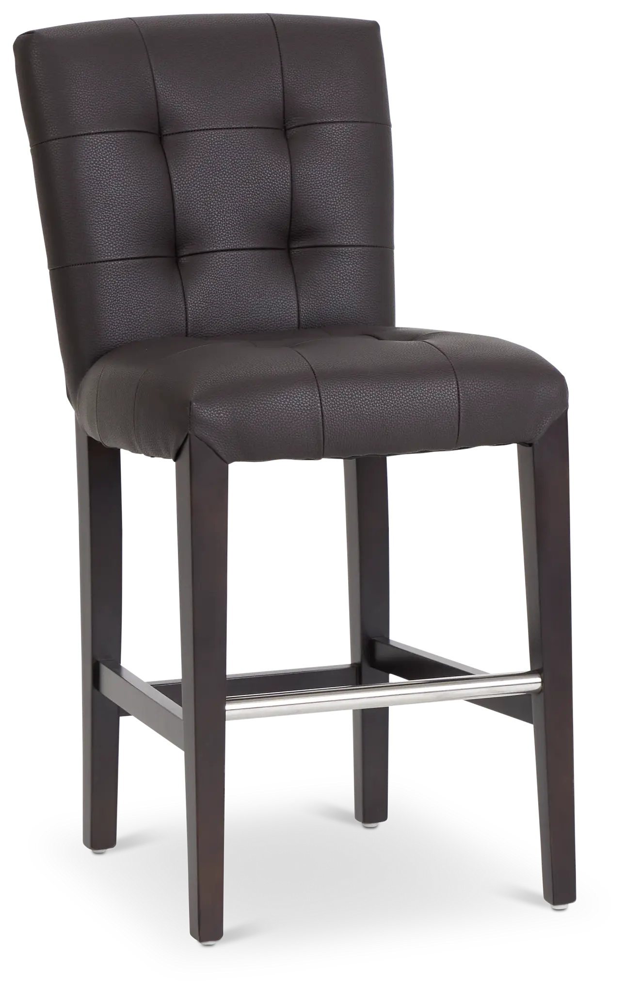 Shelby Dark Brown Micro 24" Upholstered Barstool Shelby Dark Brown Micro 24" Upholstered Barstool