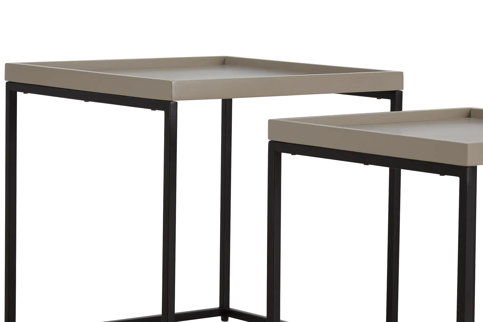 Blaine Gray Set Of 2 Nesting Tables Blaine Gray Set Of 2 Nesting Tables