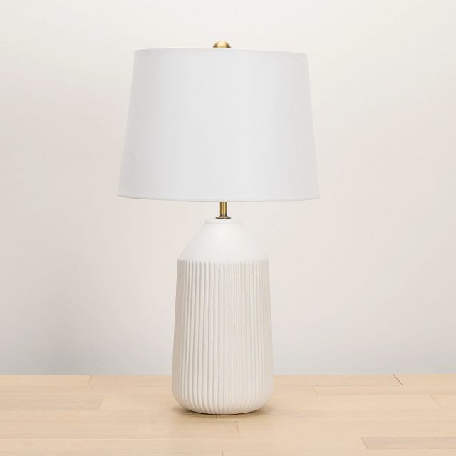 Alexa White Table Lamp