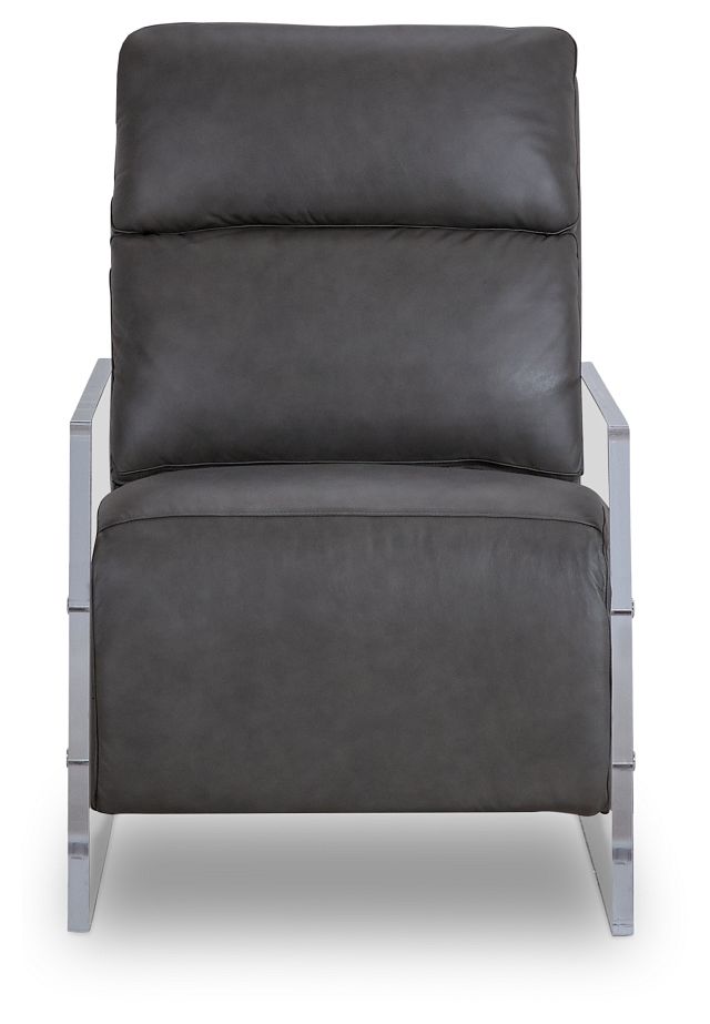 Jackie Gray Leather Power Recliner
