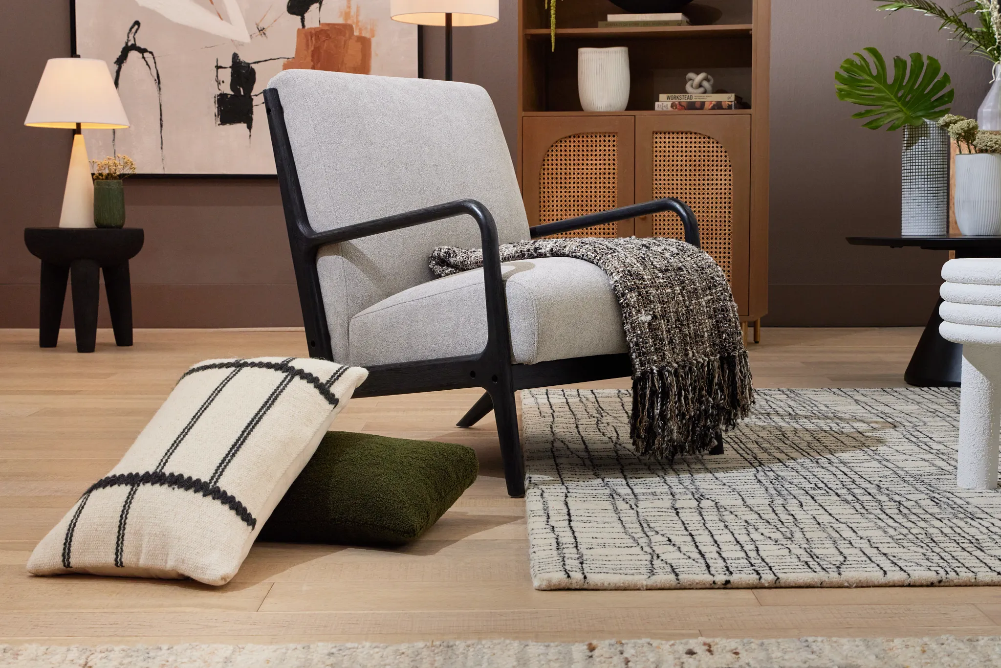 Kamora Gray Accent Chair