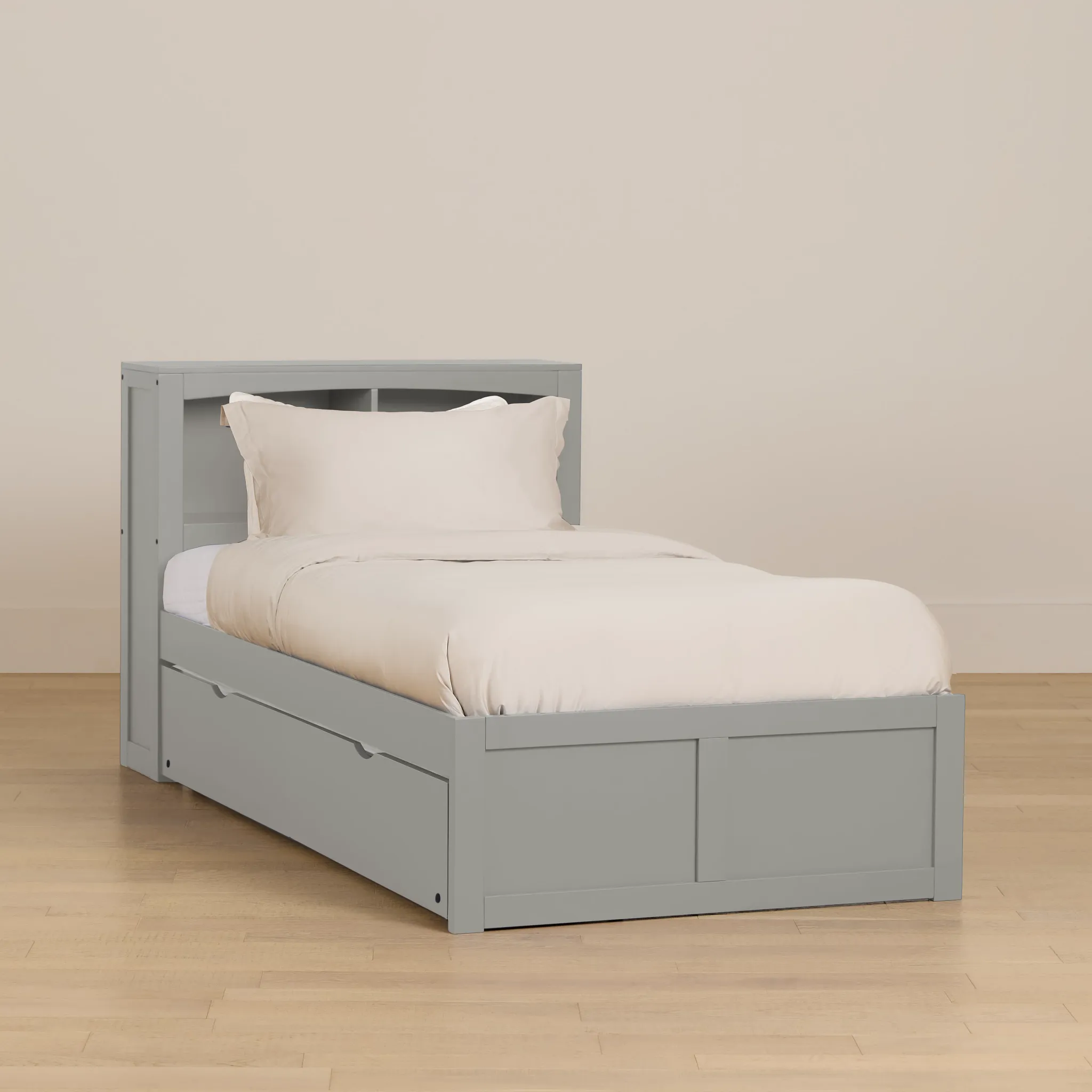 Charleston Gray Bookcase Trundle Bed