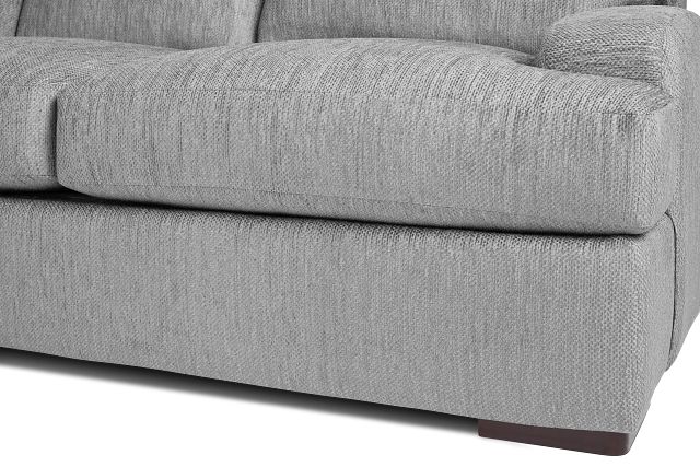 Alpha Light Gray Fabric Large Left Chaise Sectional