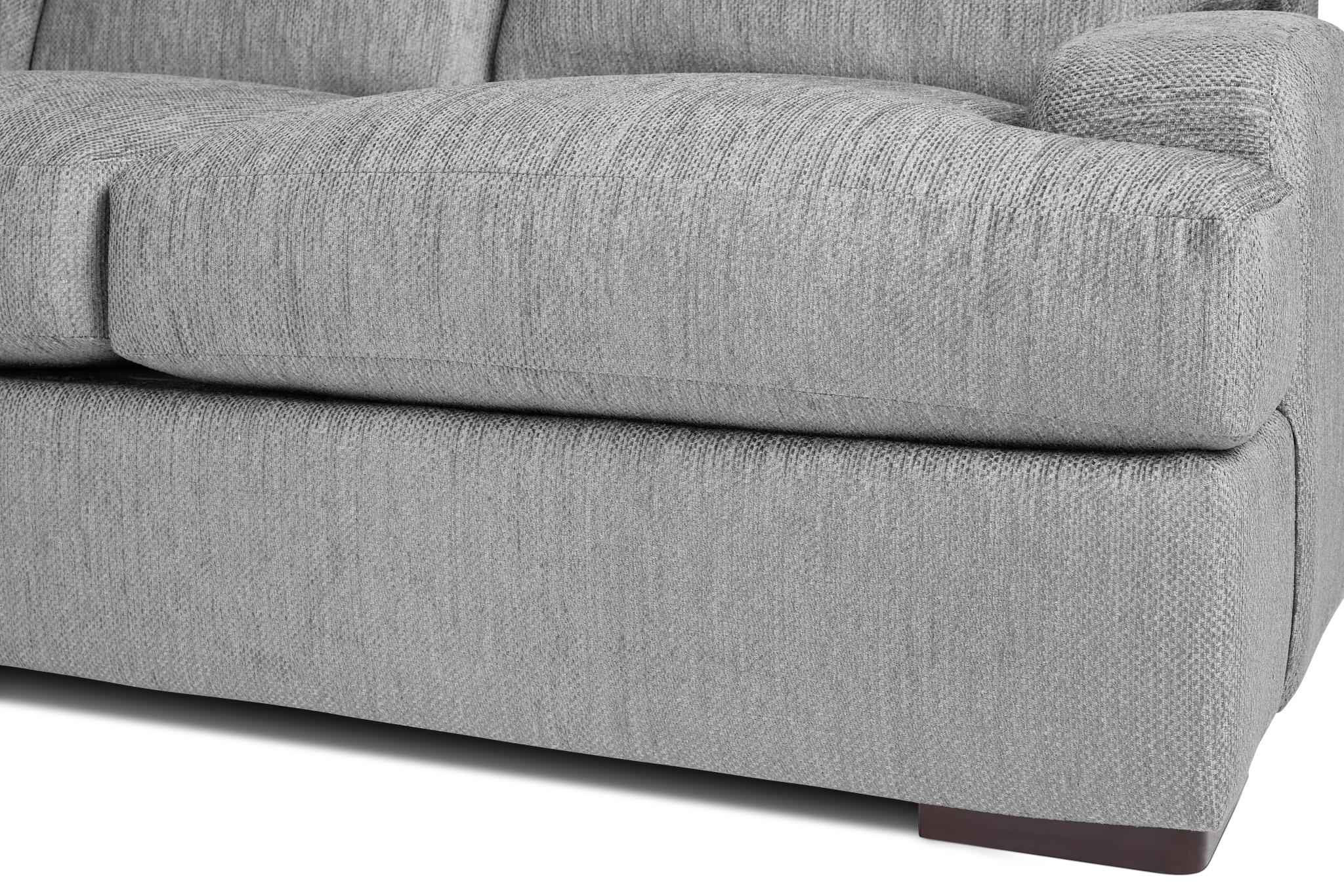 Alpha Light Gray Fabric Large Left Chaise Sectional