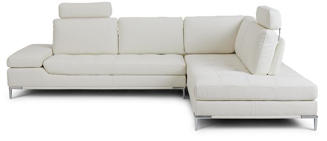 Camden White Micro Right Chaise Sectional With Removable Headrest (4)