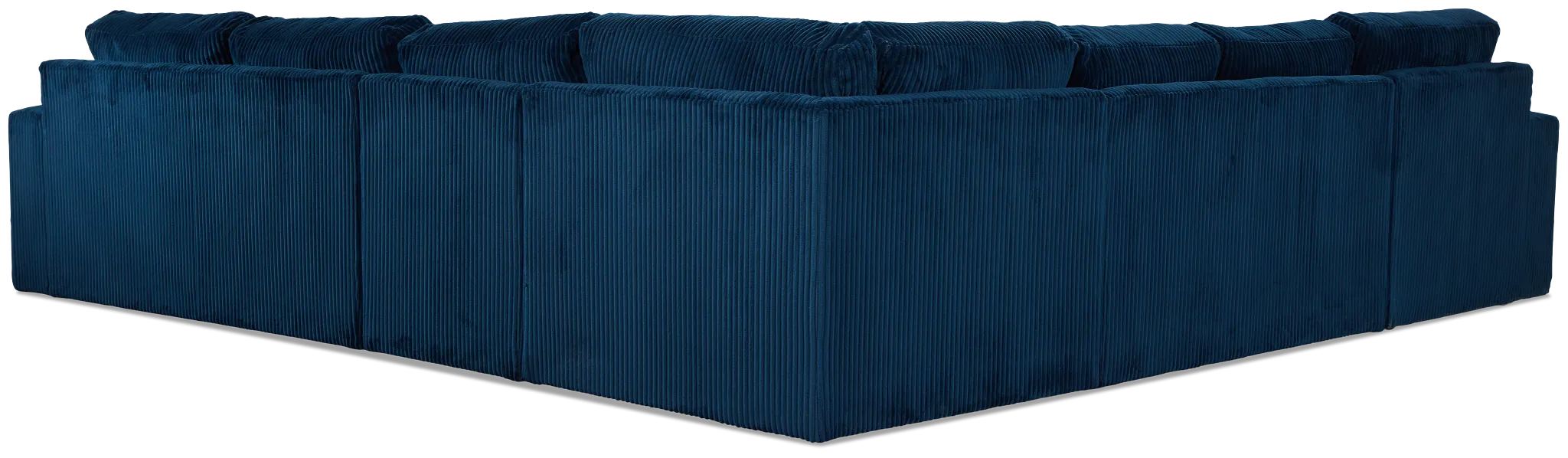 Charlie Dark Blue Fabric Large Left Chaise Sectional