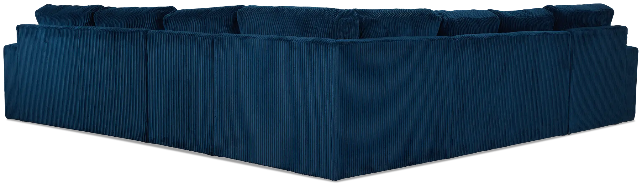 Charlie Dark Blue Fabric Large Left Chaise Sectional Charlie Dark Blue Fabric Large Left Chaise Sectional