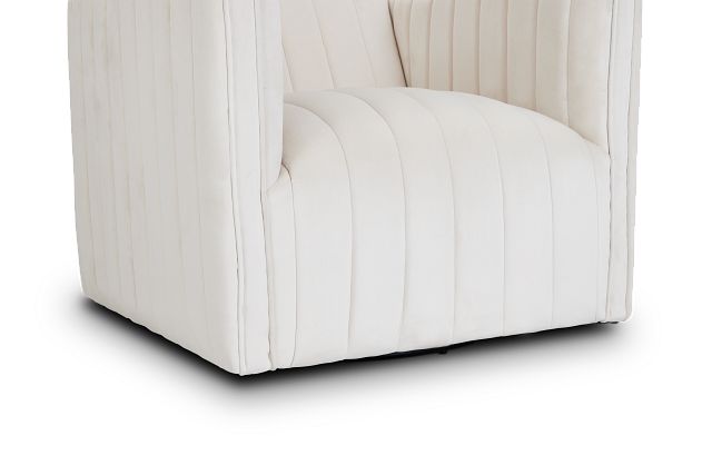 Cobra Light Beige Velvet Accent Chair