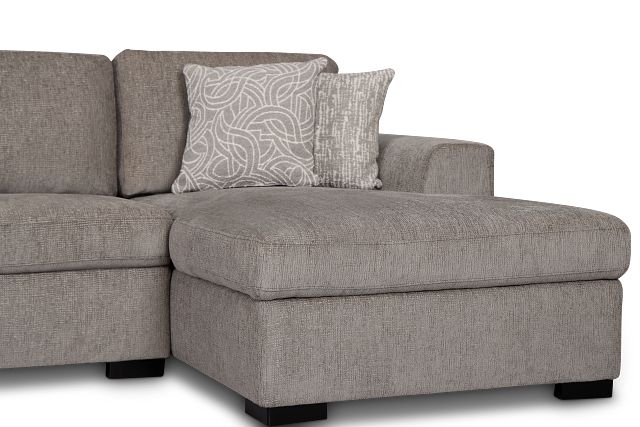 Blakely Gray Fabric Right Chaise Storage Sectional