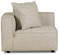 Tatum Beige Fabric Corner Chair