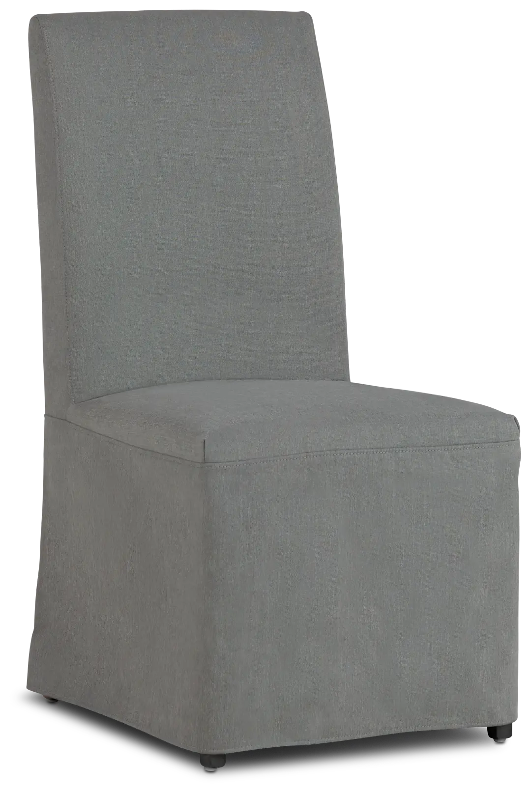 Destination Light Gray Long Slipcover Chair With Dark-tone Leg Destination Light Gray Long Slipcover Chair With Dark-tone Leg