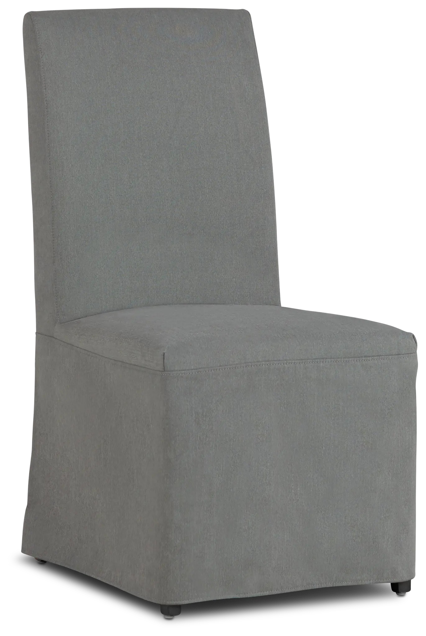 Destination Light Gray Long Slipcover Chair With Dark-tone Leg Destination Light Gray Long Slipcover Chair With Dark-tone Leg