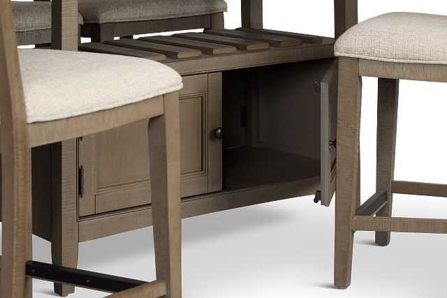 Heron Cove Light Tone High Table & 4 Barstools