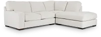Veronica White Down Right Bumper Sectional