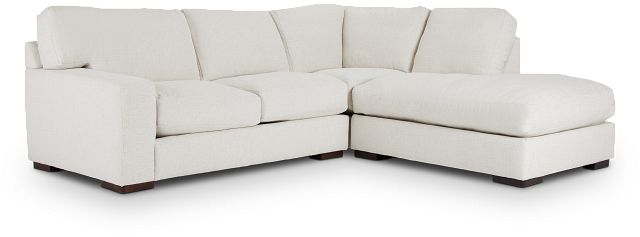 Veronica White Down Right Bumper Sectional (2)