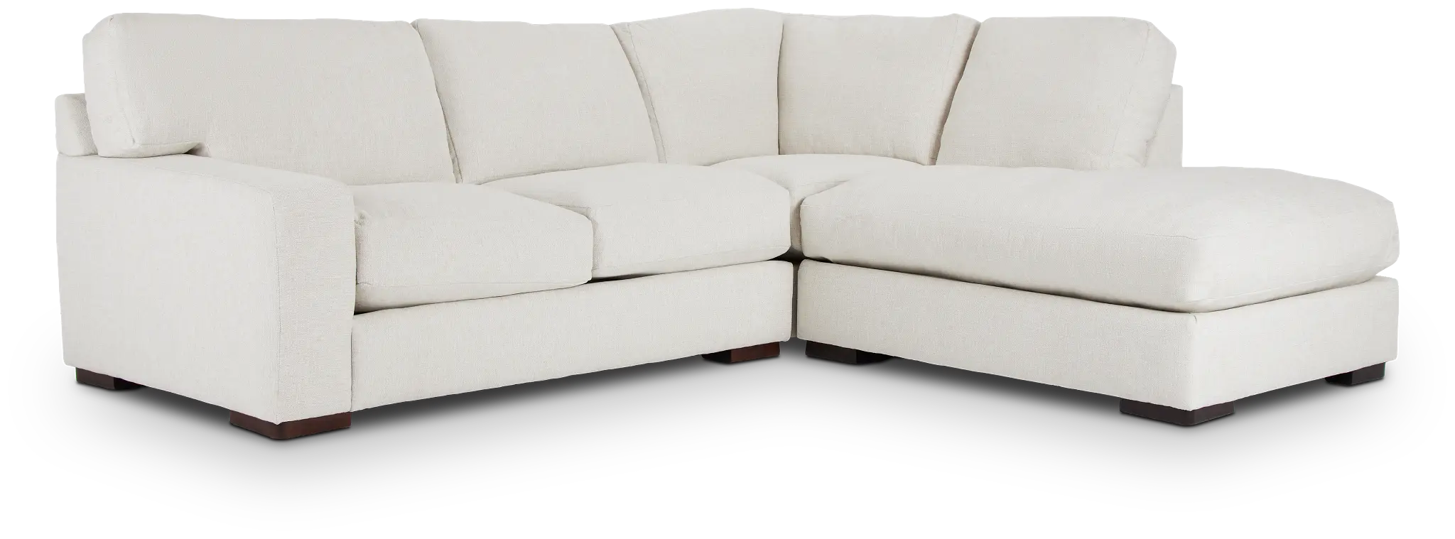 Veronica White Down Right Bumper Sectional Veronica White Down Right Bumper Sectional