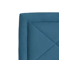 Collin Blue Velvet Platform Bed