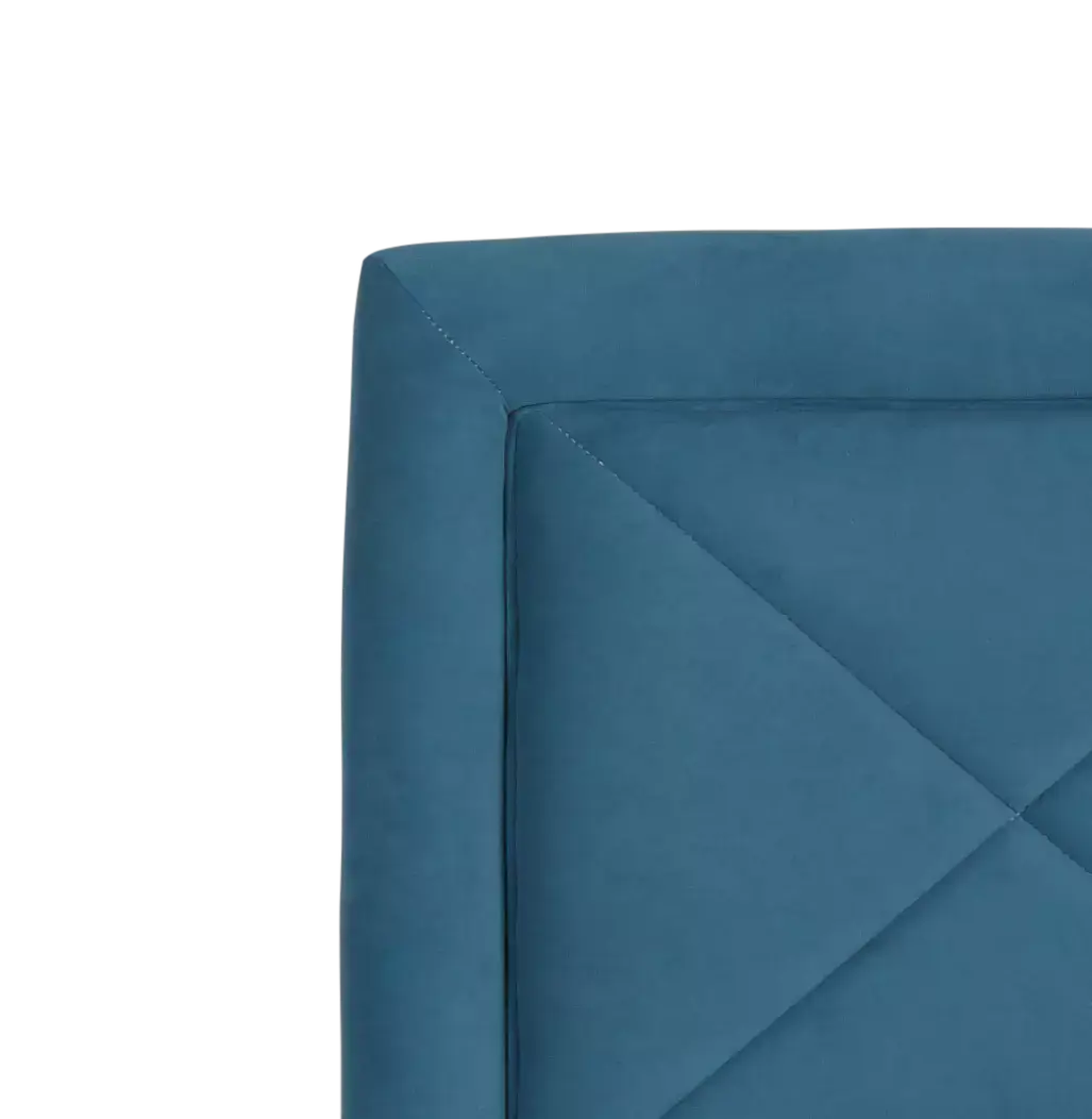 Collin Blue Velvet Platform Bed Collin Blue Velvet Platform Bed