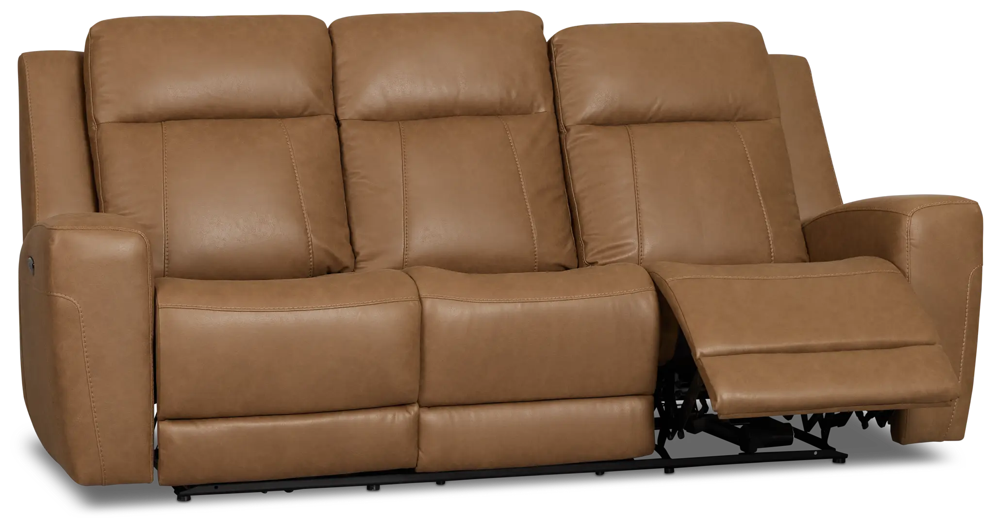 Colton Brown Micro Power Reclining Sofa W/ Power Headrest Colton Brown Micro Power Reclining Sofa W/ Power Headrest
