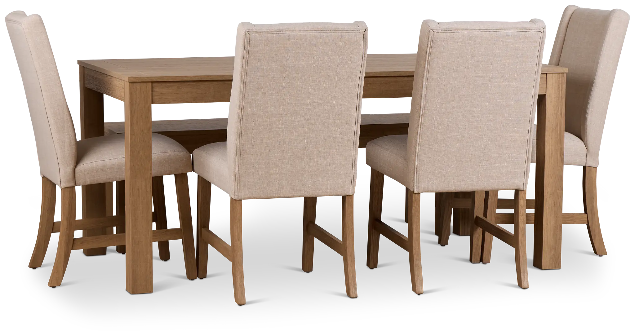 Delray Light Tone Rect Table, 4 Chairs & Bench Delray Light Tone Rect Table, 4 Chairs & Bench