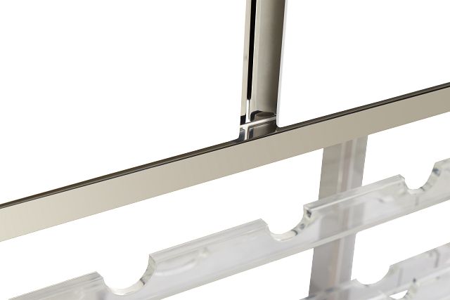 Miami White Bar Cabinet With Wine Rack