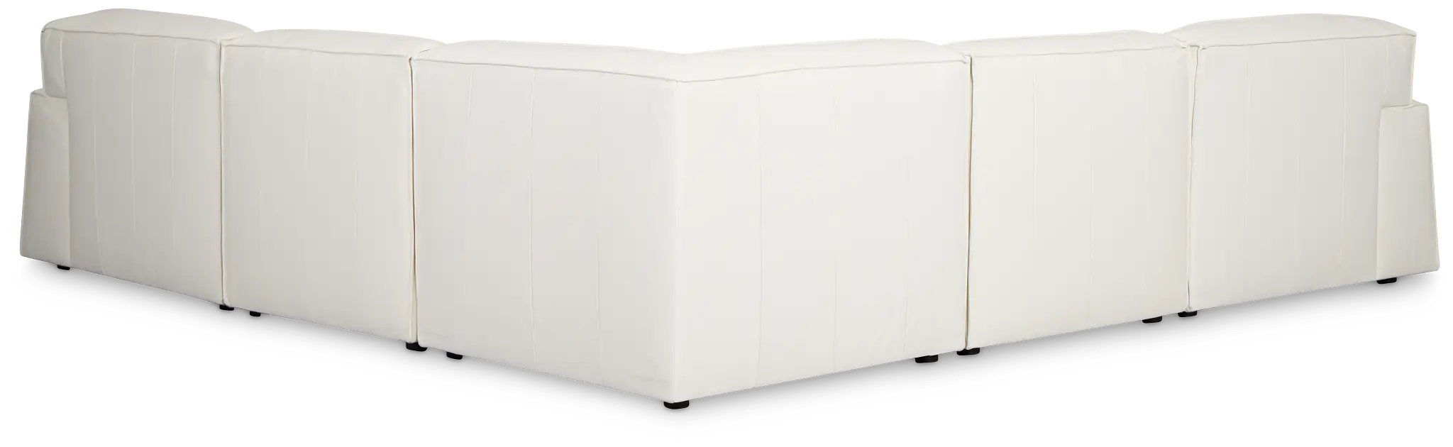 Blanca White Leather 5-piece Modular Sectional Blanca White Leather 5-piece Modular Sectional