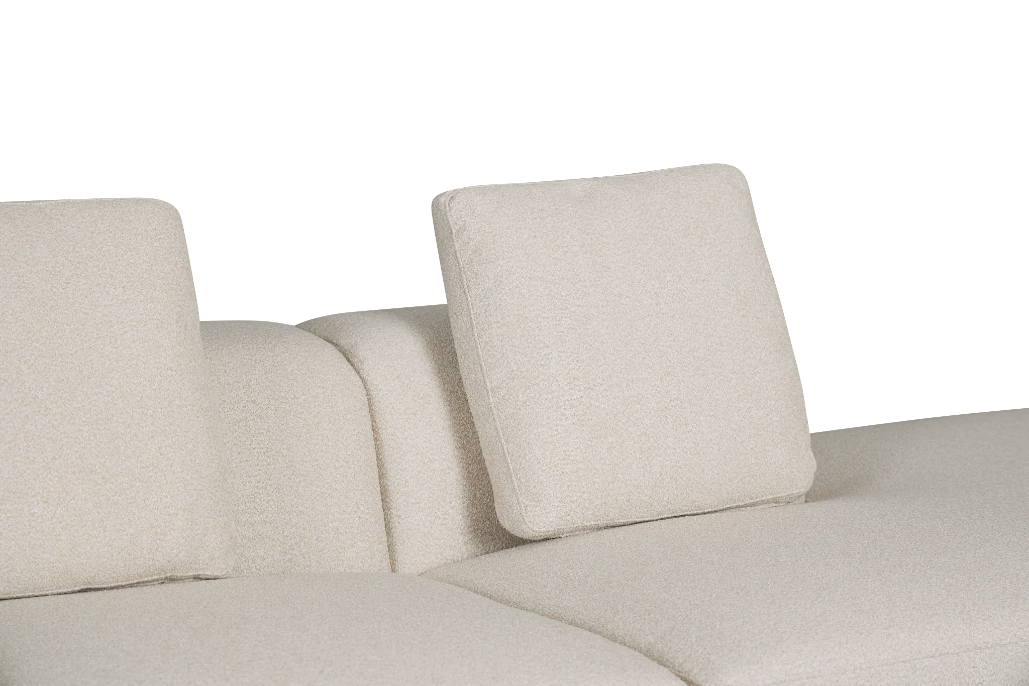 Catalina Beige Fabric 3-piece Modular Sofa