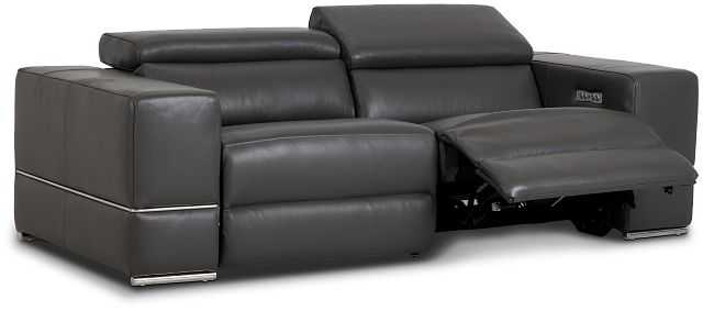 Dante Gray Leather Power Reclining Sofa (4)
