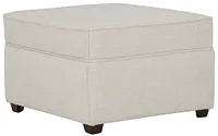 Asheville Light Taupe Fabric Ottoman