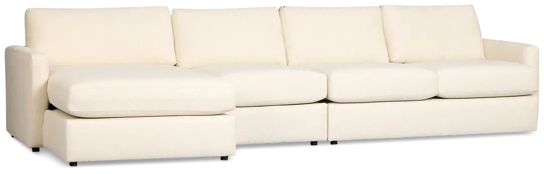 Maxwell Light Beige Fabric Small Left Chaise Sectional Maxwell Light Beige Fabric Small Left Chaise Sectional